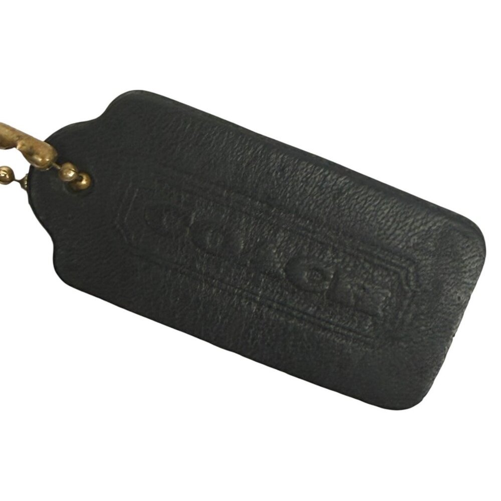 Vintage COACH Scooter Black Leather Brass Turn Lock Crossbody Shoulder Bag 90s - Picture 10 of 15